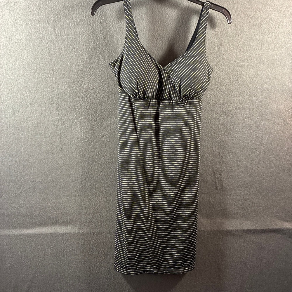 prana women tank dress xs black stripe outdoor hiking camping yoga active